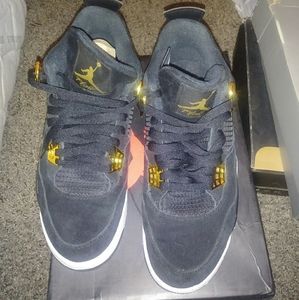 Black suede Jordan 4s